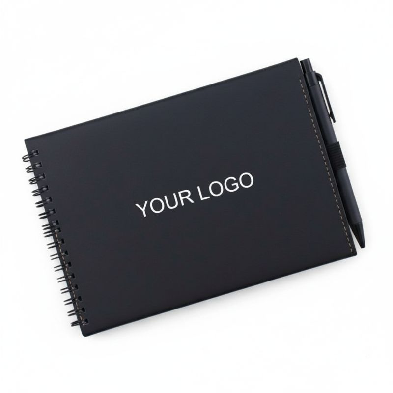 Sleek Notebook with Pocket and Pen