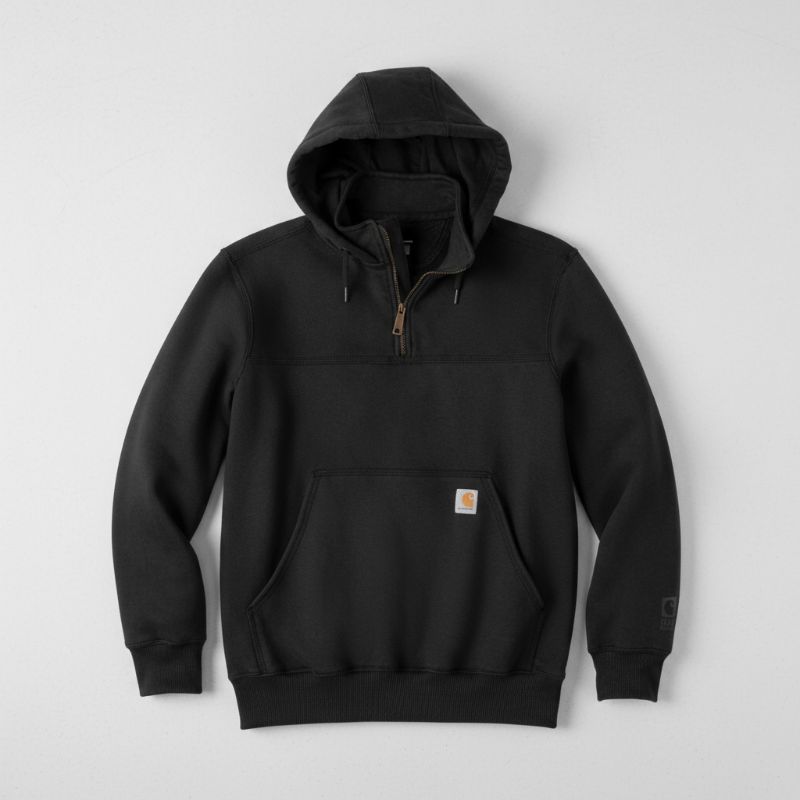 Heavyweight Hooded Zip Mock Sweatshirt
