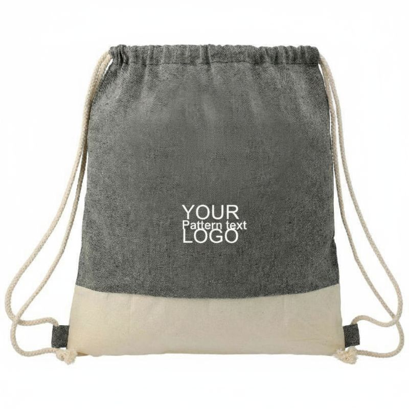 Split Recycled Cotton Drawstring Bag
