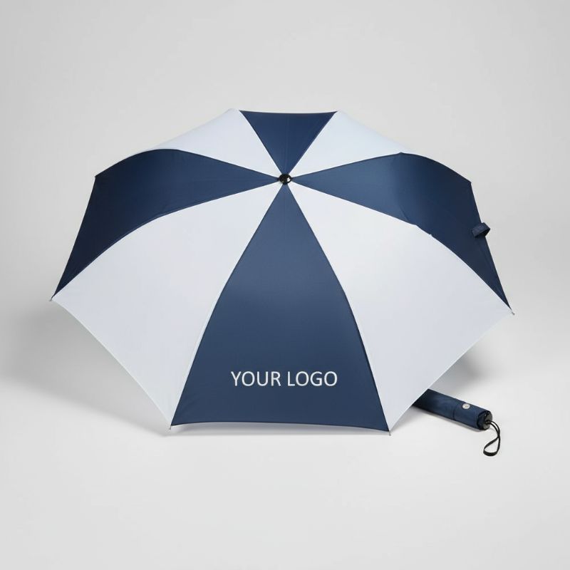 42″ Folding Umbrella with Auto Open - Alternating - 42″ Arc